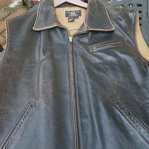 Double RL leather vest!